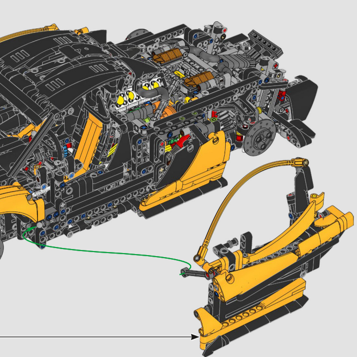 Yellow Assembled Sports Car 1: - Lego Set Technic ulasan dan harga