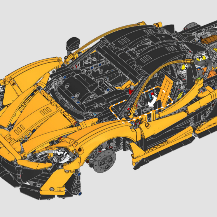 Yellow Assembled Sports Car 1: - Lego Set Technic ulasan dan harga