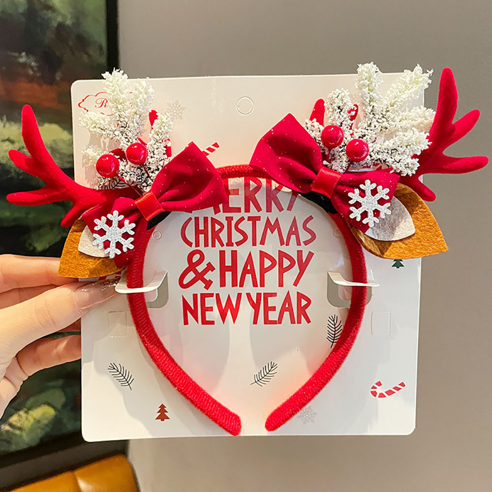 Cute Hair Accessories Velvet C - Reindeer Antlers Headband ulasan dan harga